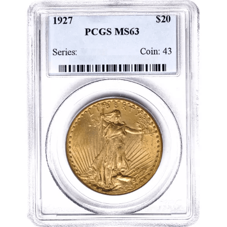 $20 St. Gaudens Double Eagle Gold Coin-NGC/PCGS MS-63 (1907-1933)