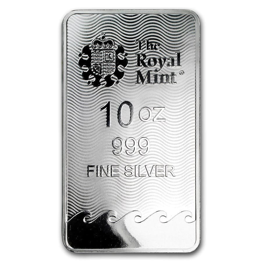 10 oz. Highland Mint Silver Bar .999 Fine Buffalo Design